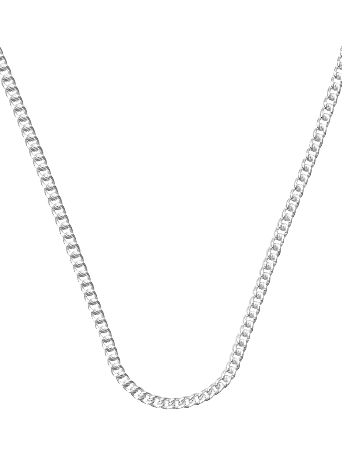 Nina B sterling silver curb chain necklace, imported from the UK