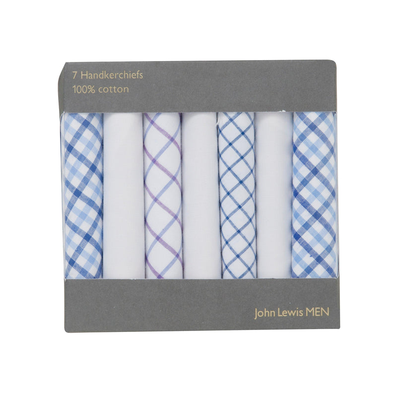 John Lewis Designer Handkerchiefs Multi Pack of 7, UK version