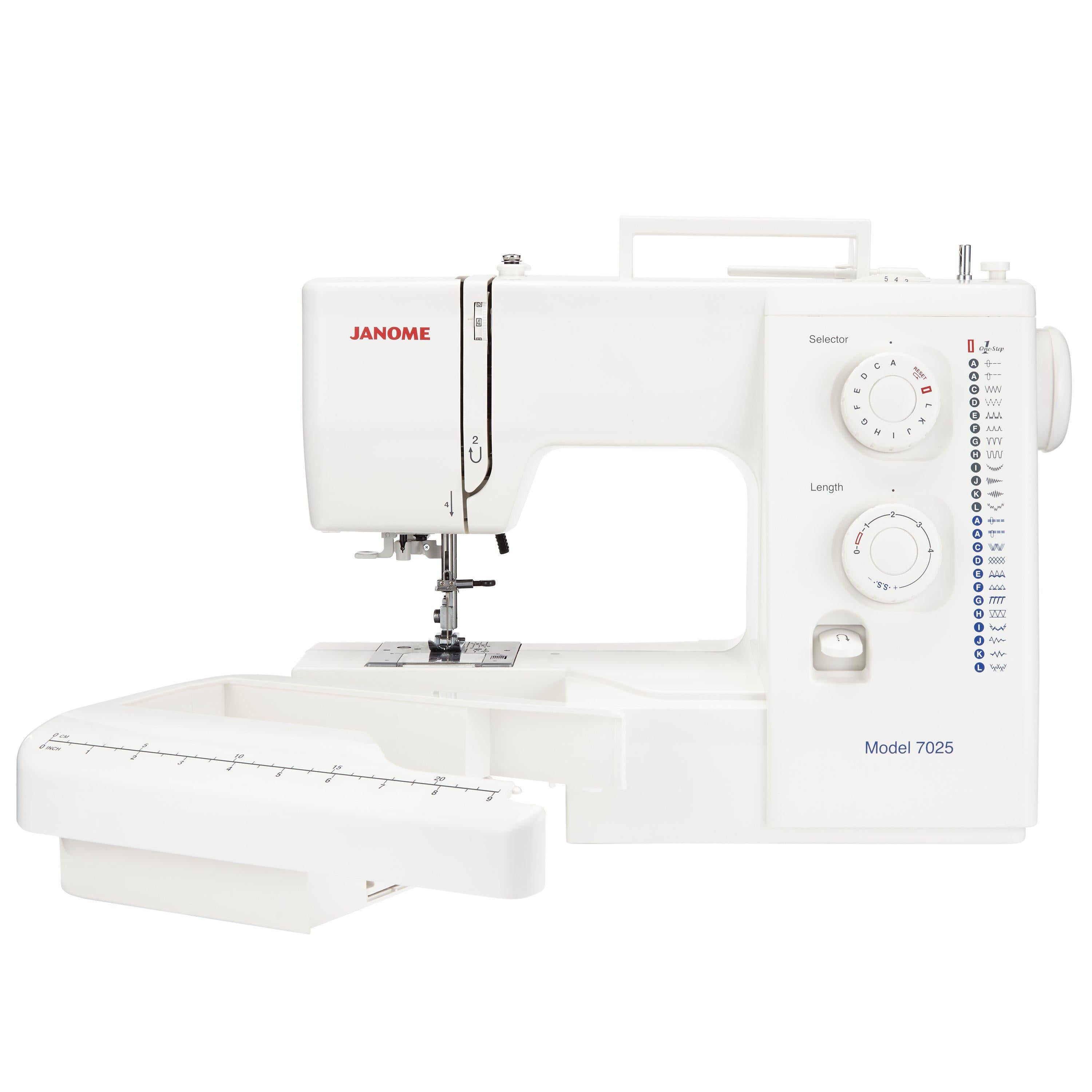 Janome 7025 mechanical sewing machine for beginners (British brand)