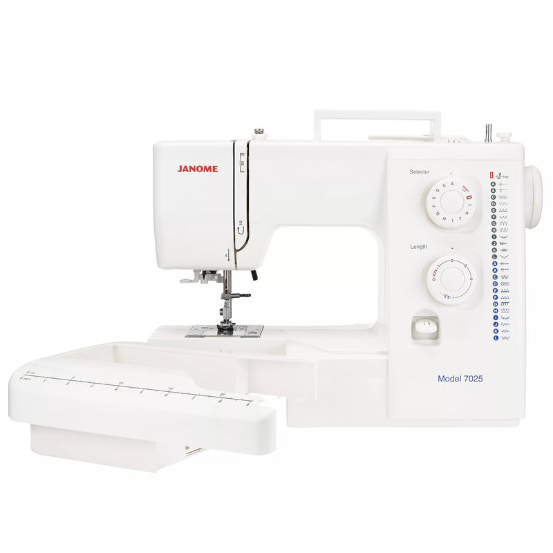 Janome 7025 mechanical sewing machine for beginners (British brand)