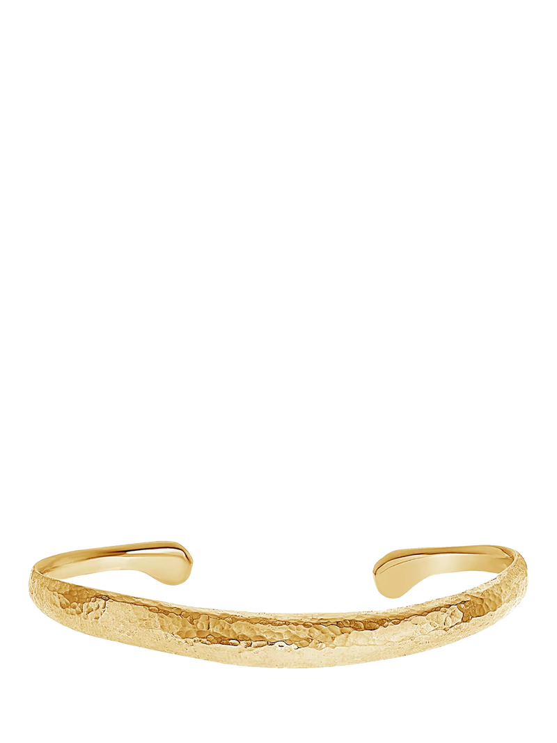 Dower & Hall Nomad curved torc bangle in gold vermeil - British product