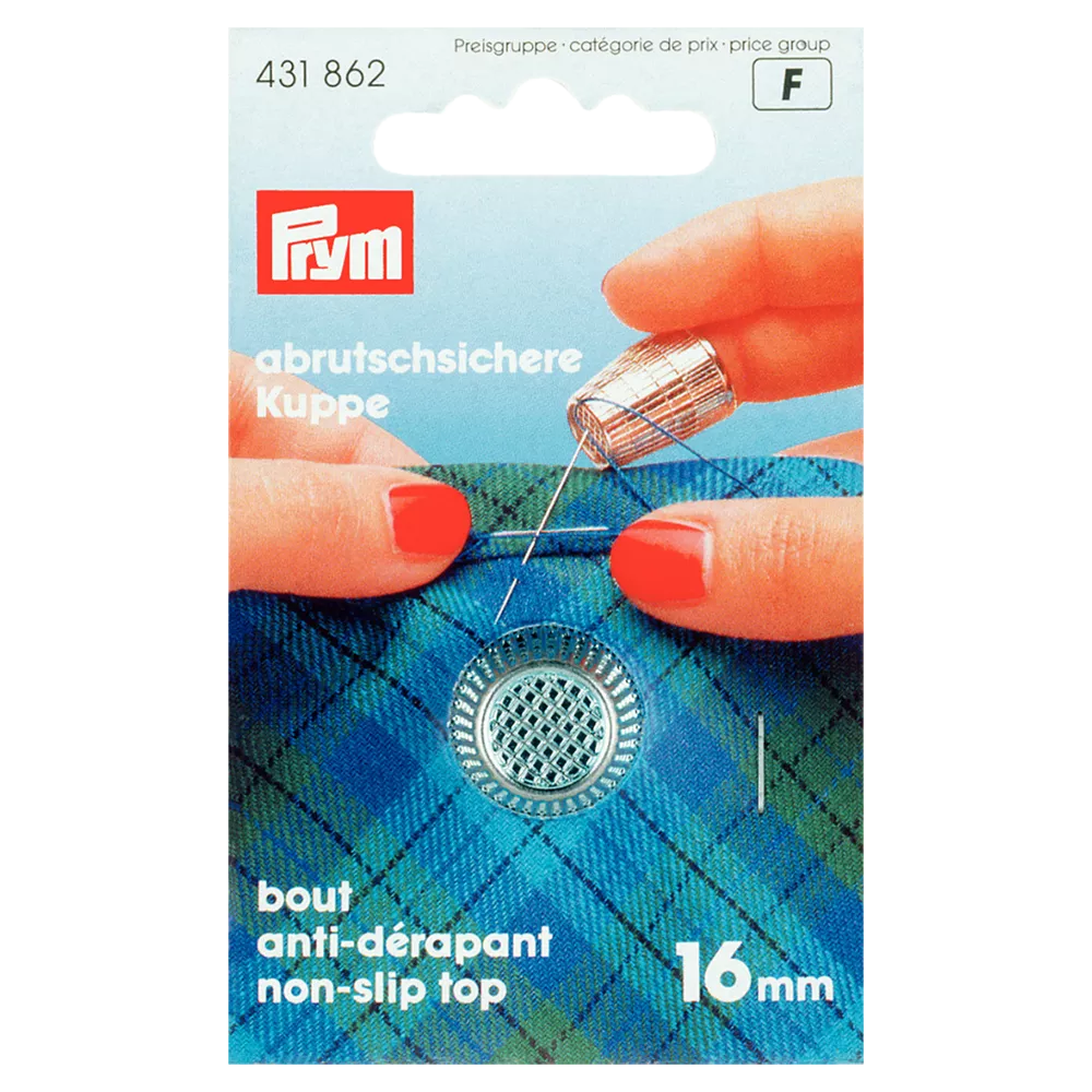 Prym die-cast thimble 16mm silver, imported from the UK