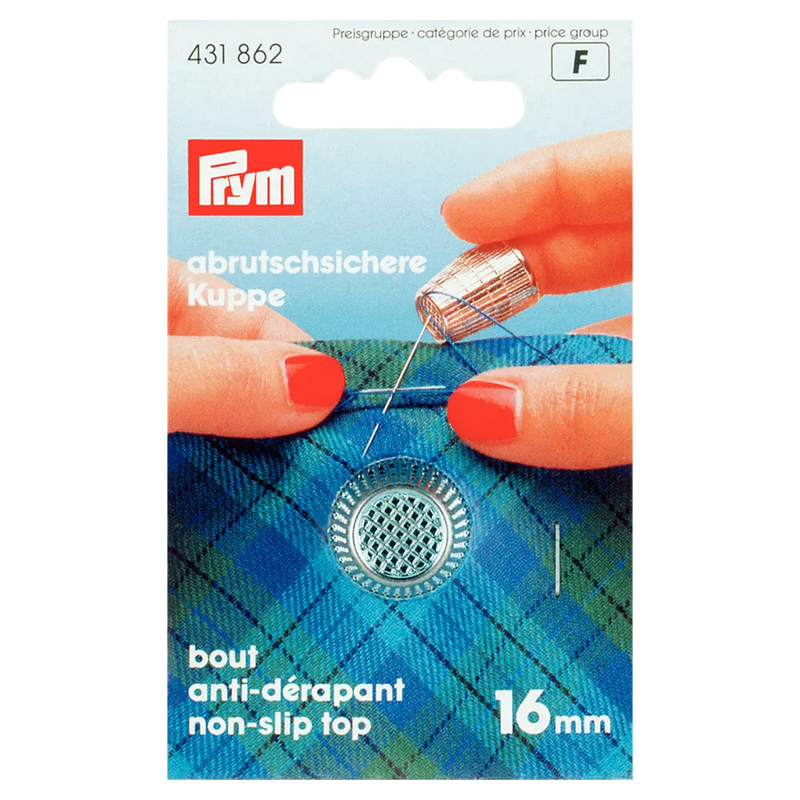 Prym die-cast thimble 16mm silver, imported from the UK