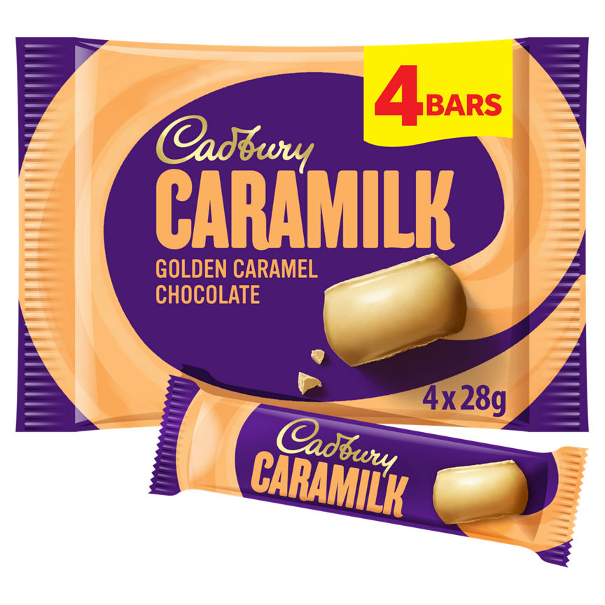 Cadbury Caramilk Golden Caramel Chocolate 4 x 28g (112g)