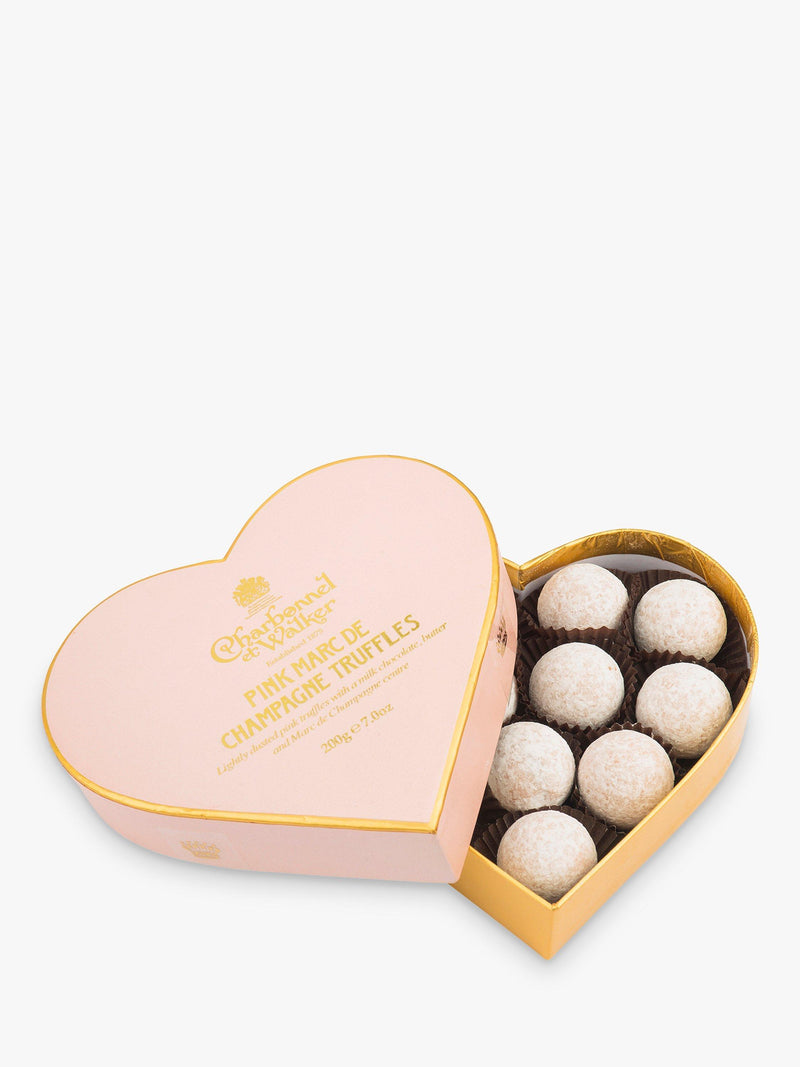 Charbonnel et Walker Pink Marc de Champagne Truffles 200g - British product
