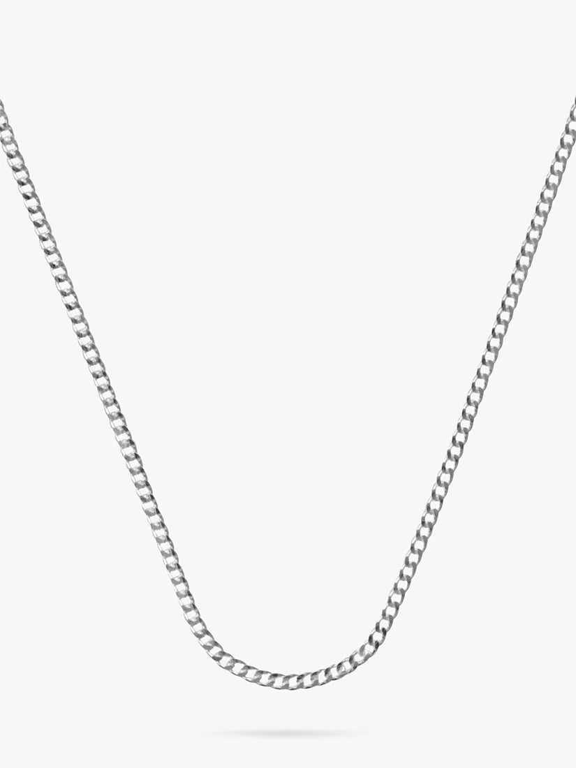 Nina B silver curb chain necklace 40cm, UK version