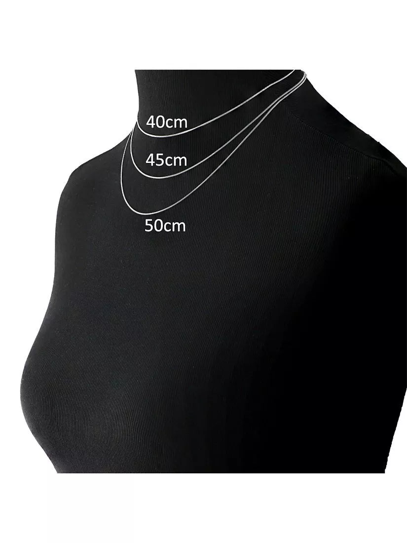 Nina B silver curb chain necklace 40cm, UK version