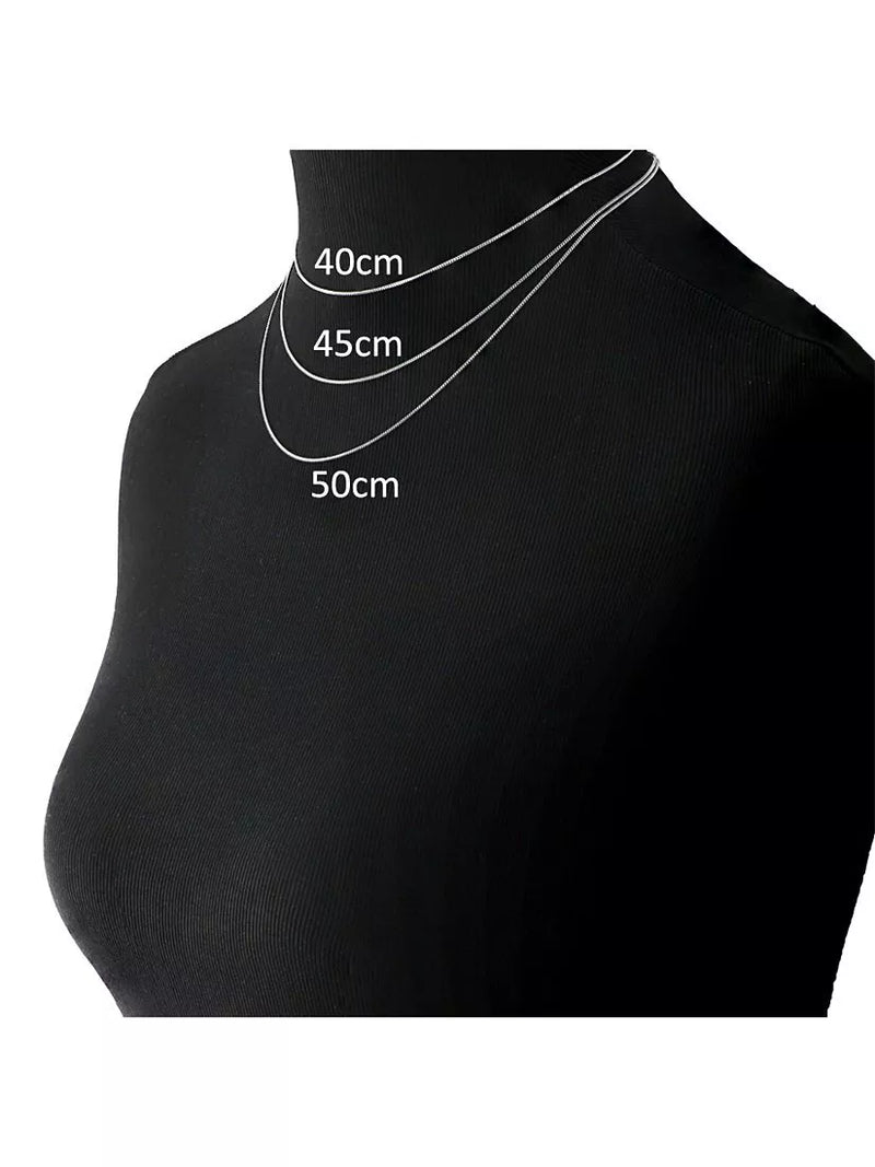 Nina B silver curb chain necklace 40cm, UK version