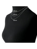 Nina B silver curb chain necklace 40cm, UK version