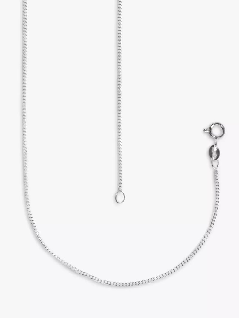 Nina B silver curb chain necklace 40cm, UK version
