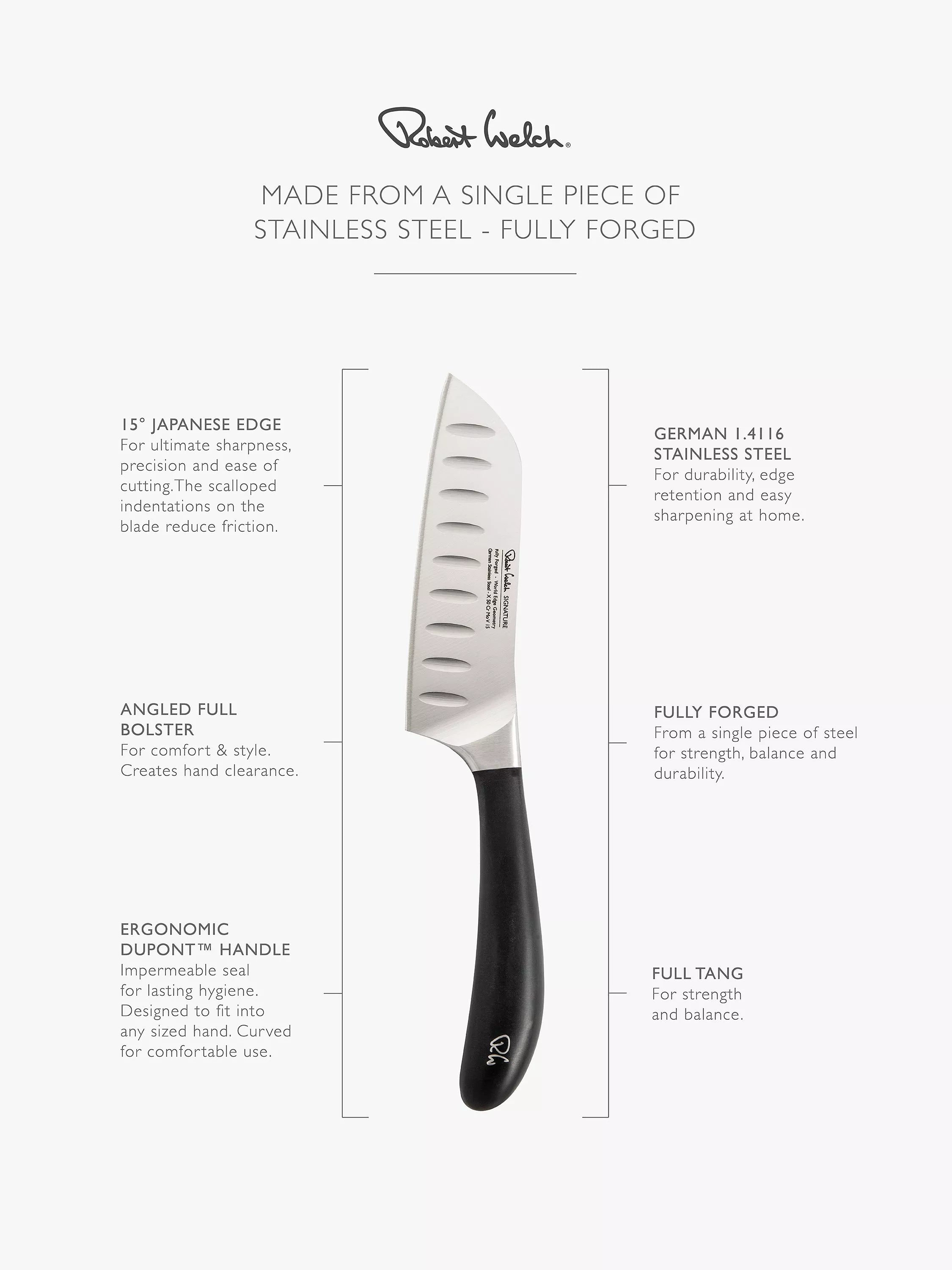 Robert Welch Signature Santoku knife 14cm - British product