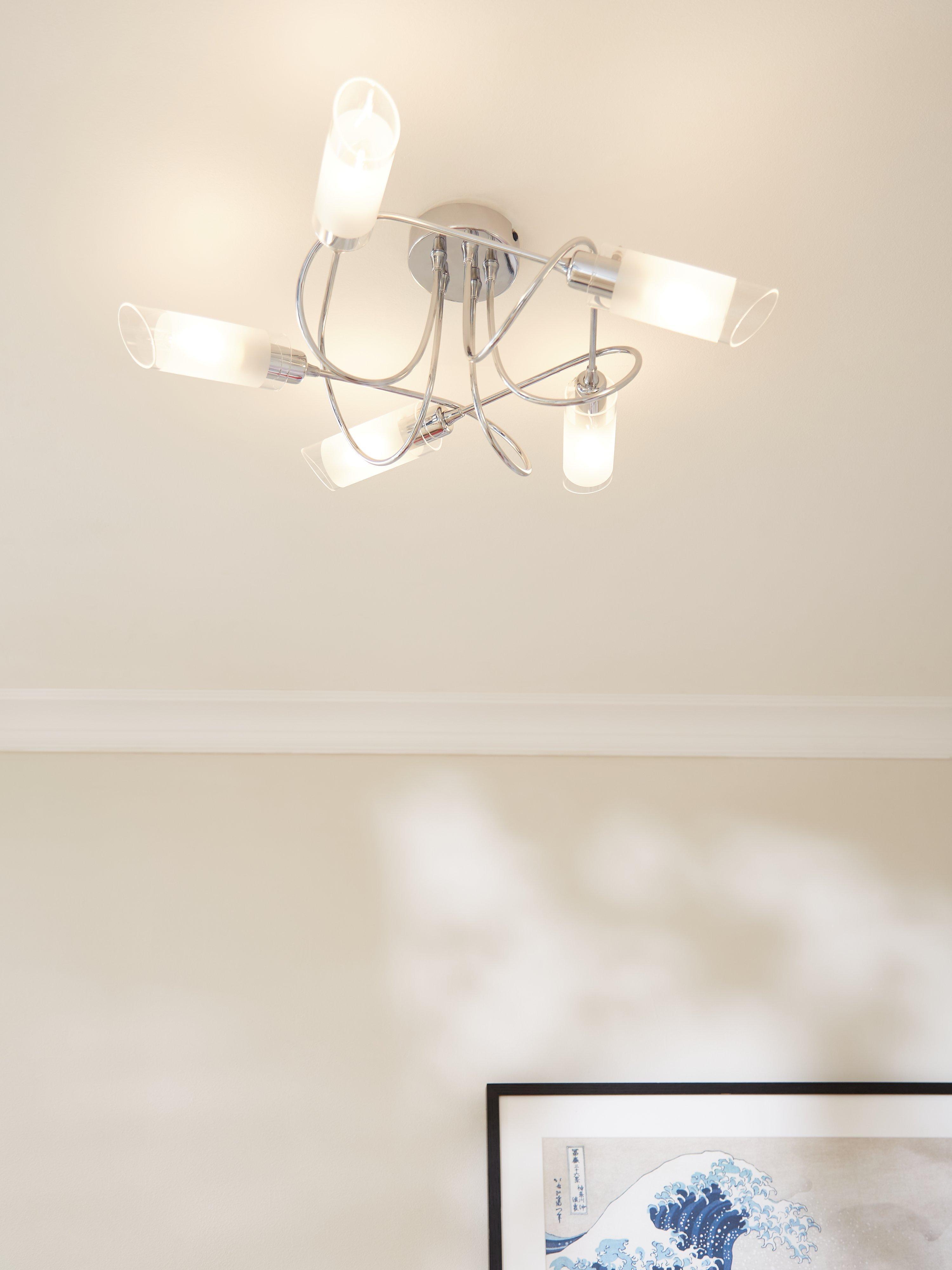 John Lewis Limbo semi flush 5 arm ceiling light, UK version