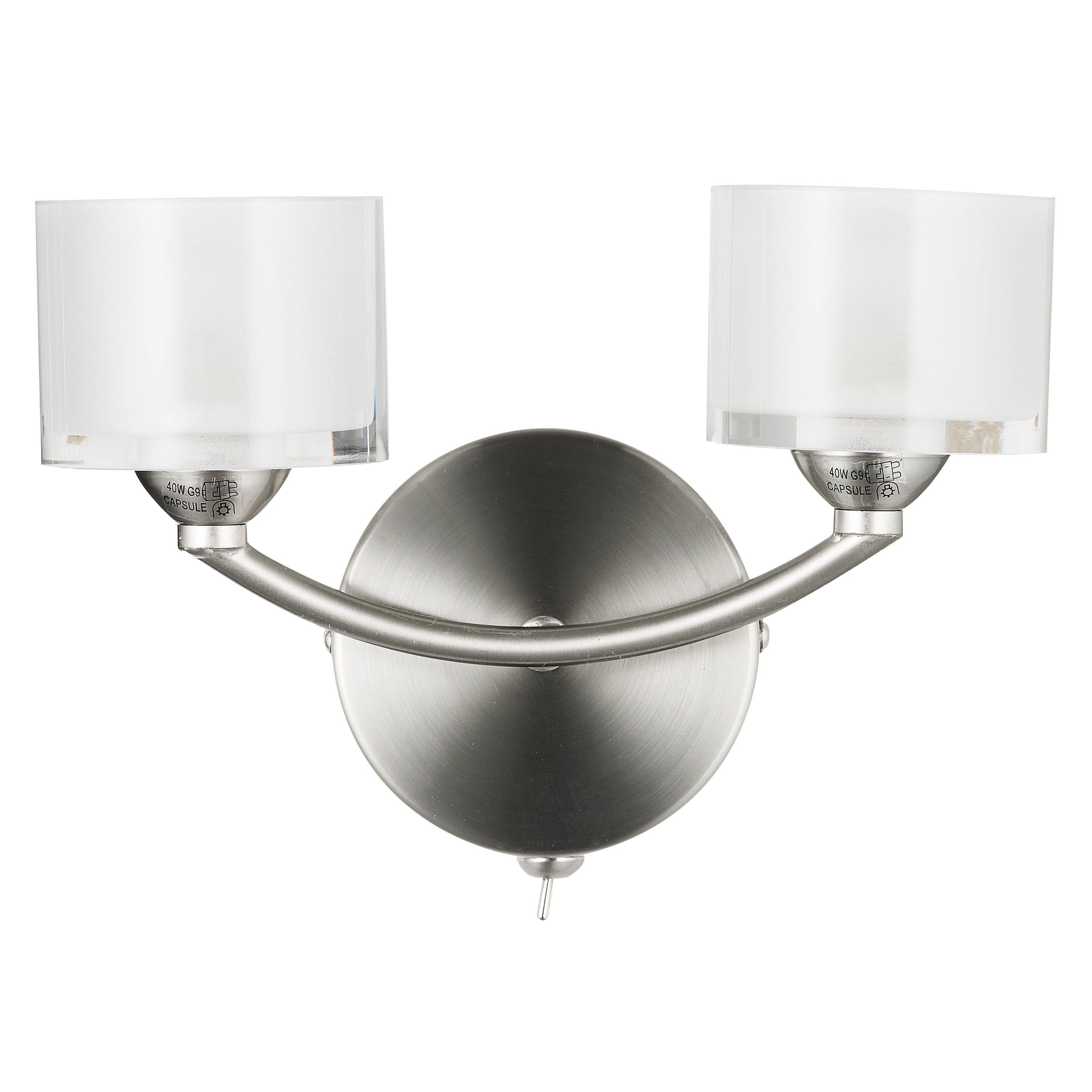John Lewis Paige double wall light satin nickel - British product