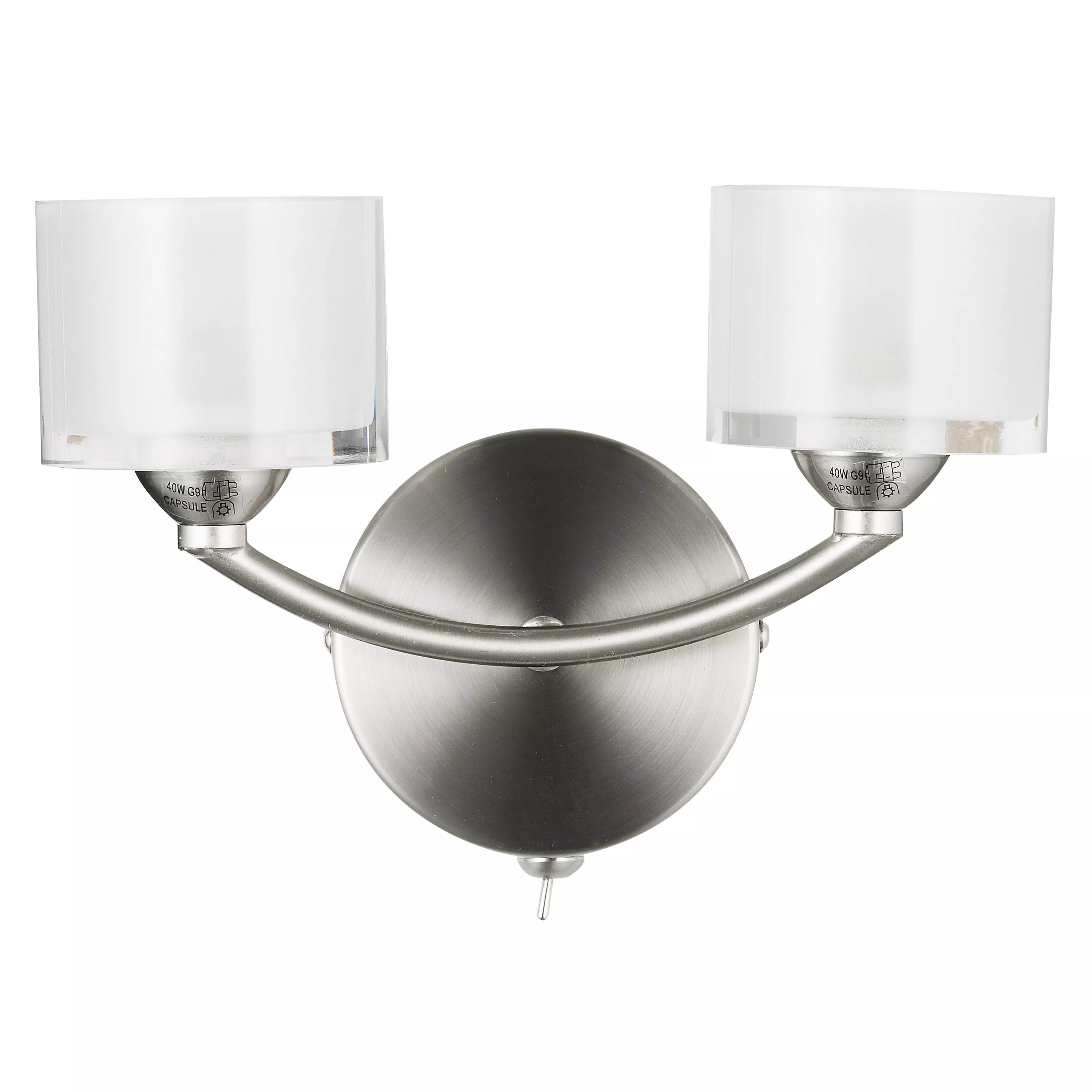 John Lewis Paige double wall light satin nickel - British product