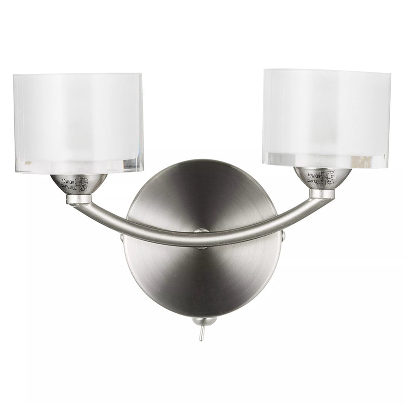 John Lewis Paige double wall light satin nickel - British product