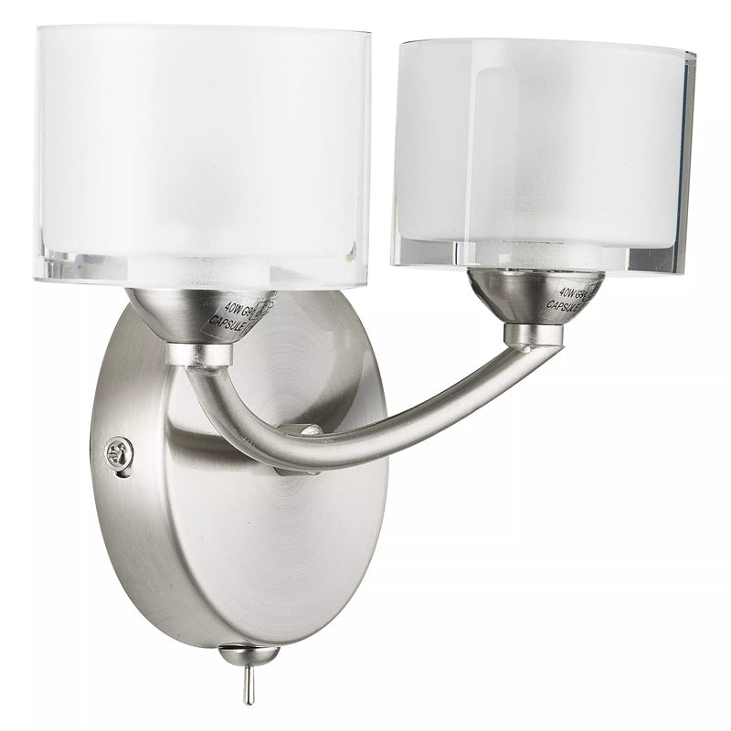 John Lewis Paige double wall light satin nickel - British product