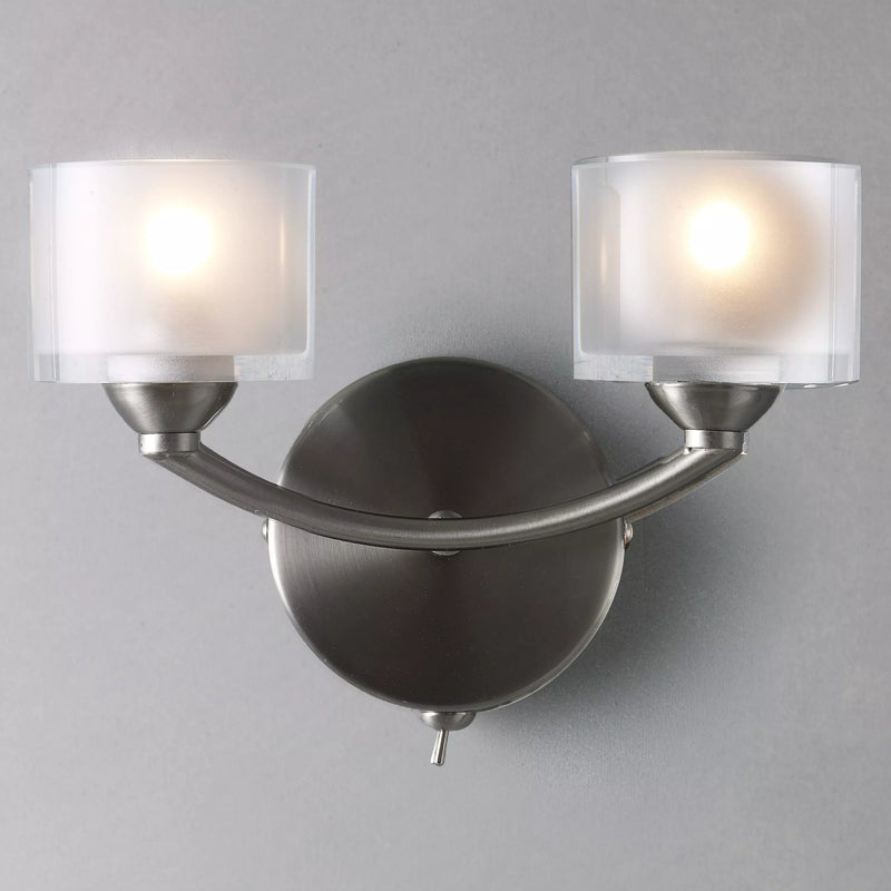 John Lewis Paige double wall light satin nickel - British product