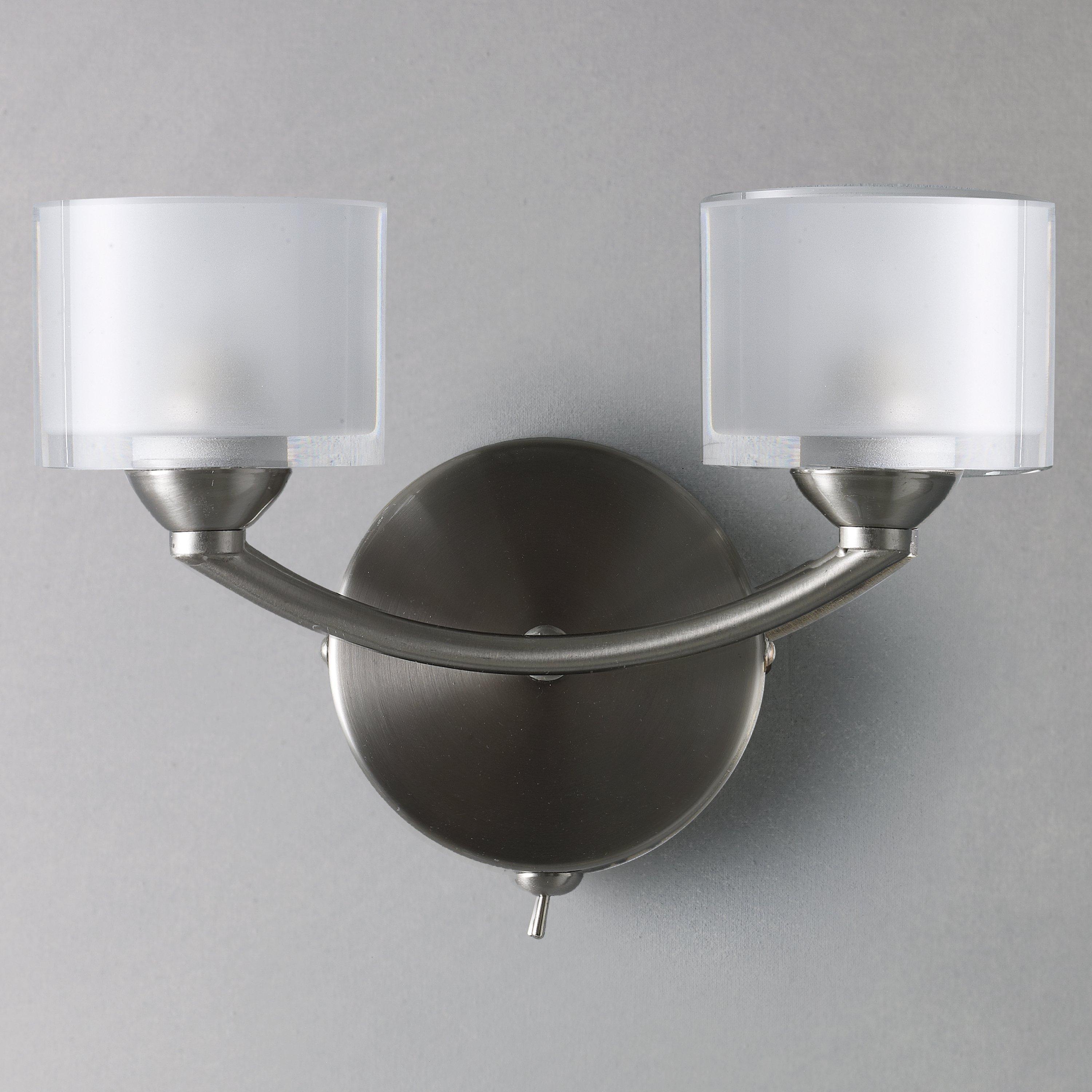 John Lewis Paige double wall light satin nickel - British product