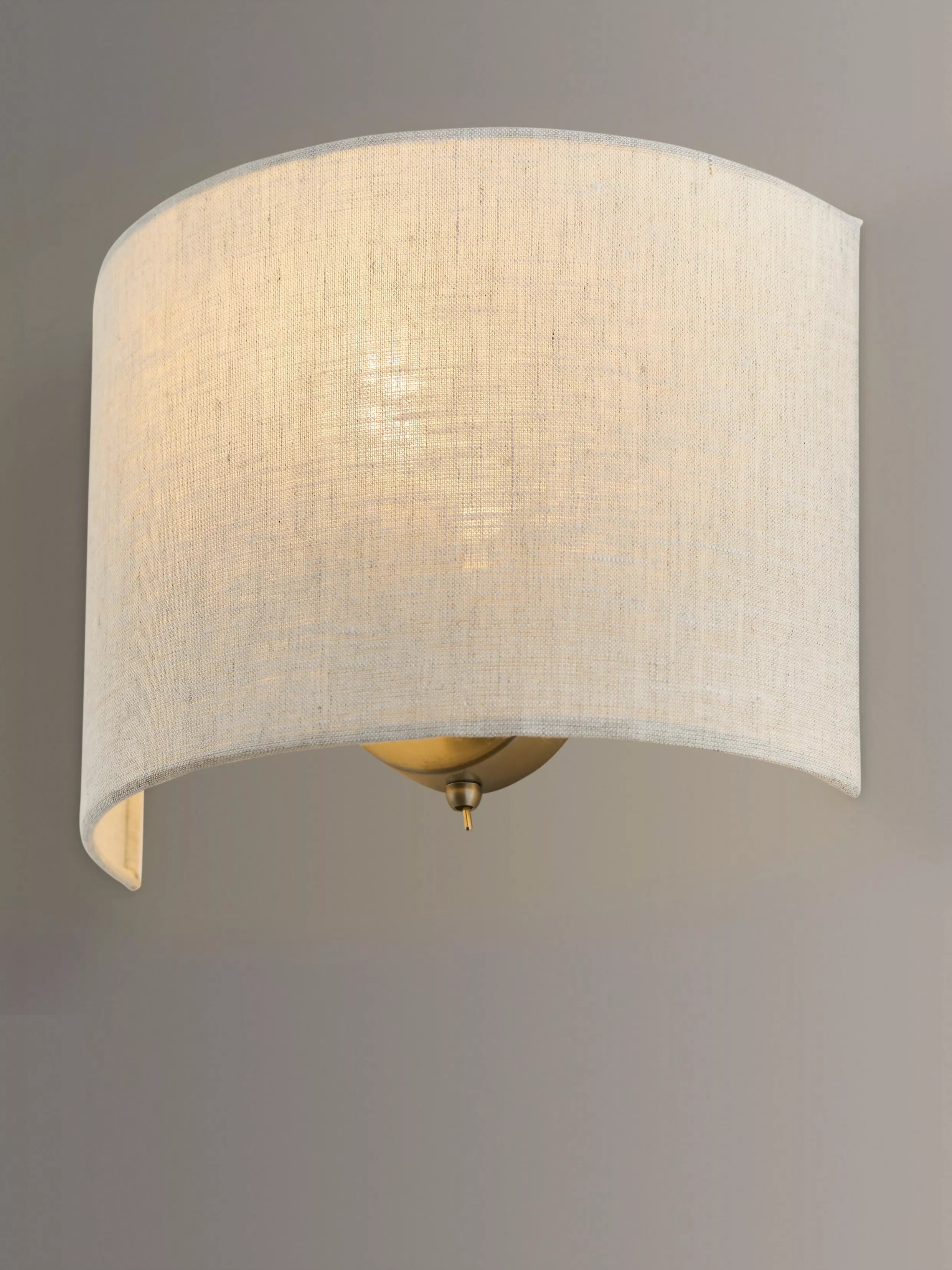 John Lewis Samantha wall light linen shade matt nickel silver - British product
