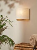 John Lewis Samantha wall light linen shade matt nickel silver - British product