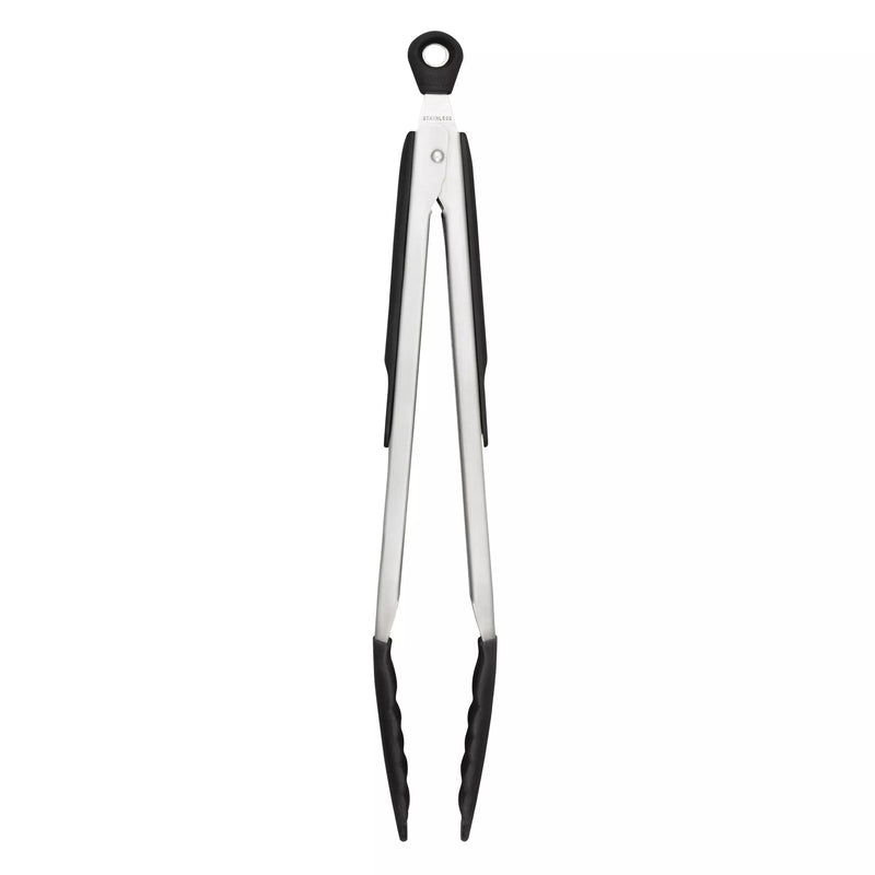 OXO Good Grips 9-inch locking tongs, imported from the UK