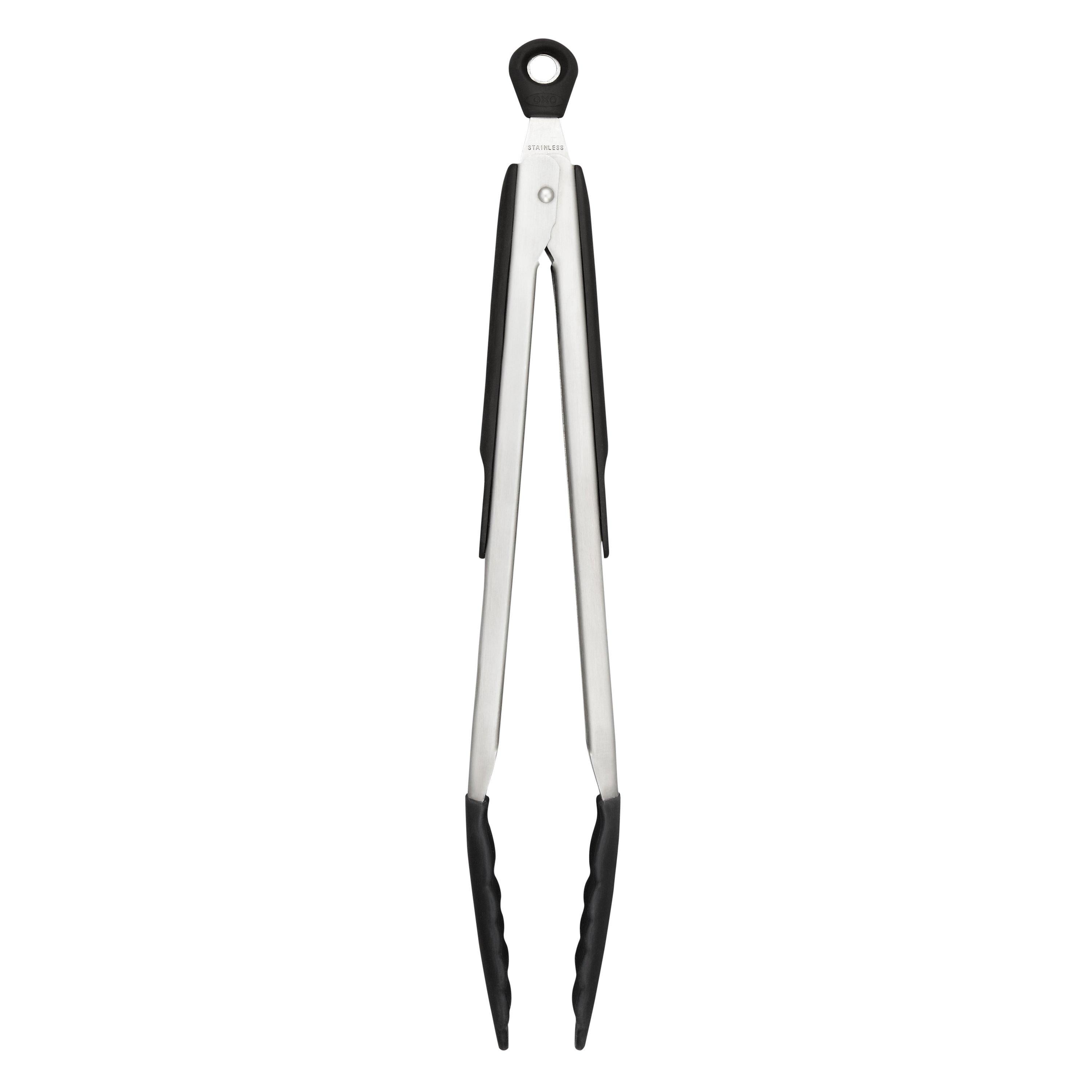 OXO Good Grips 9-inch locking tongs, imported from the UK