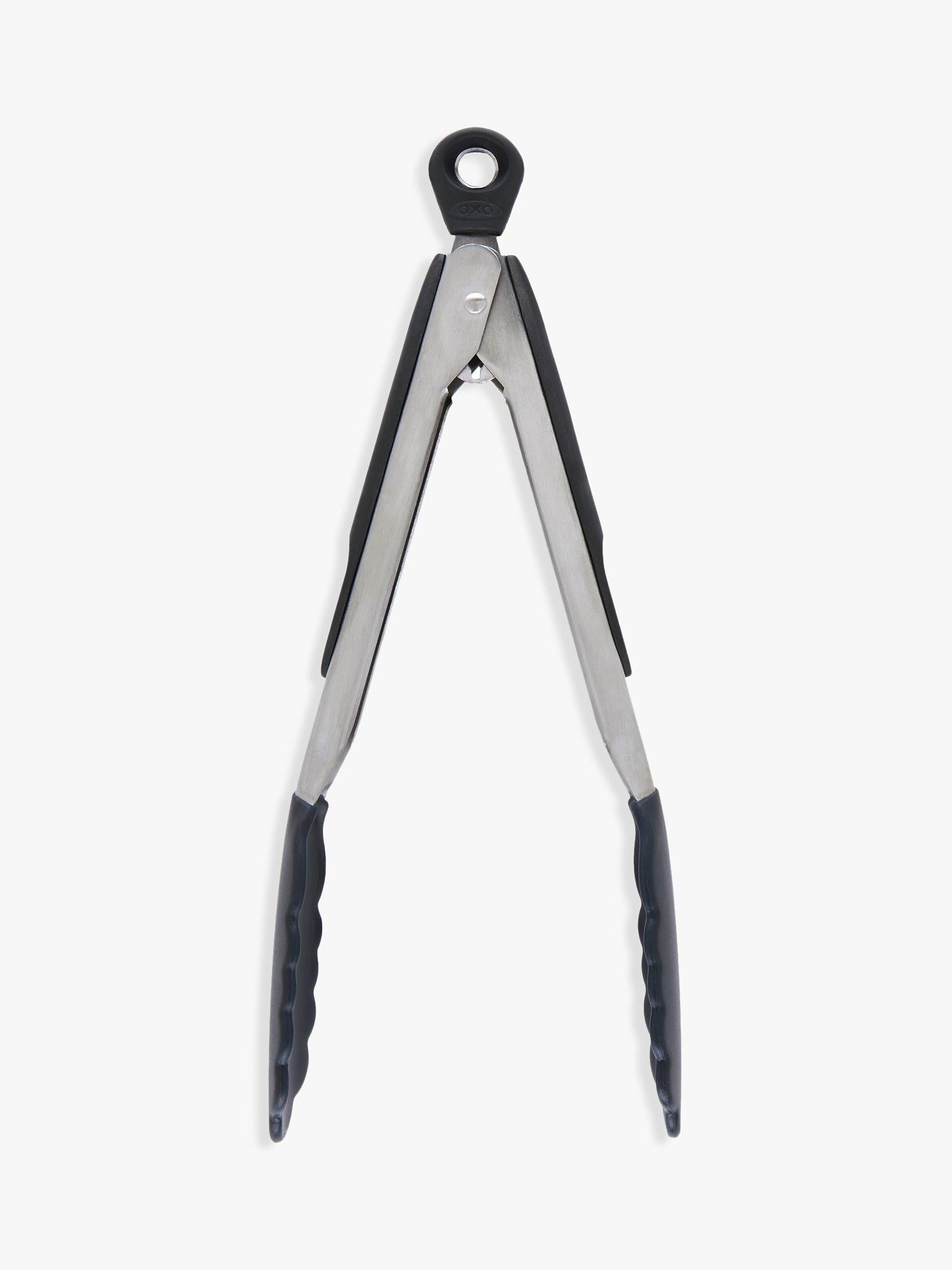 OXO Good Grips 9-inch locking tongs, imported from the UK