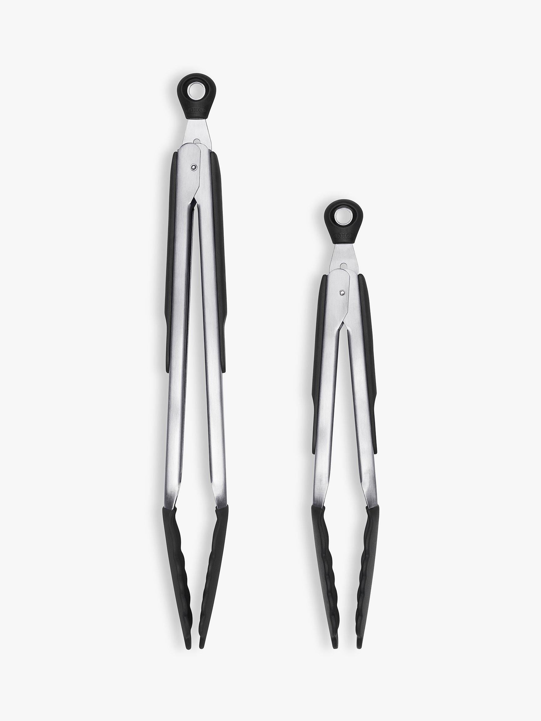 OXO Good Grips 9-inch locking tongs, imported from the UK