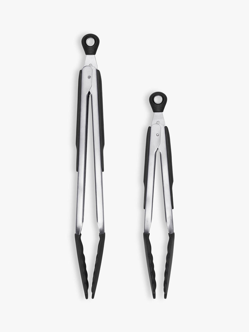 OXO Good Grips 9-inch locking tongs, imported from the UK