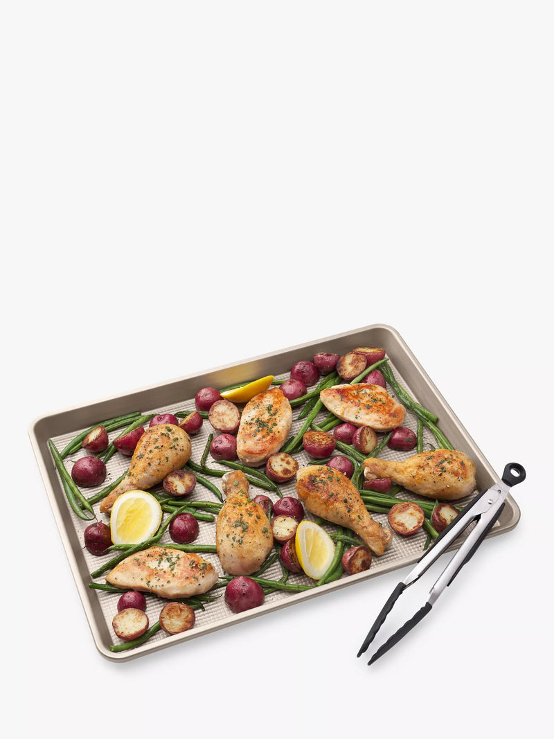 OXO Good Grips 9-inch locking tongs, imported from the UK
