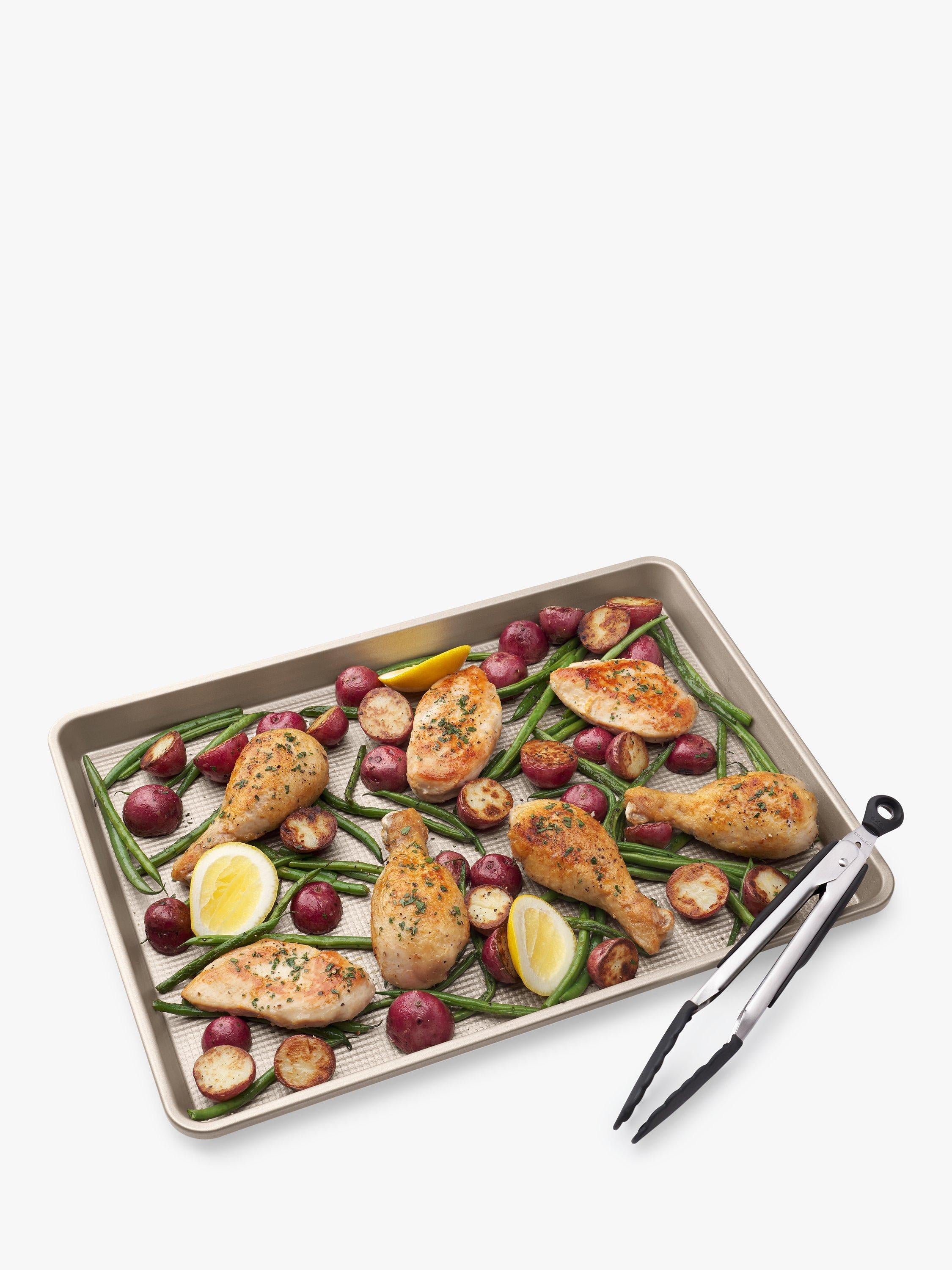 OXO Good Grips 9-inch locking tongs, imported from the UK