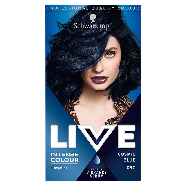 Schwarzkopf Live Cosmic Blue 90 Permanent Hair Dye   142ml