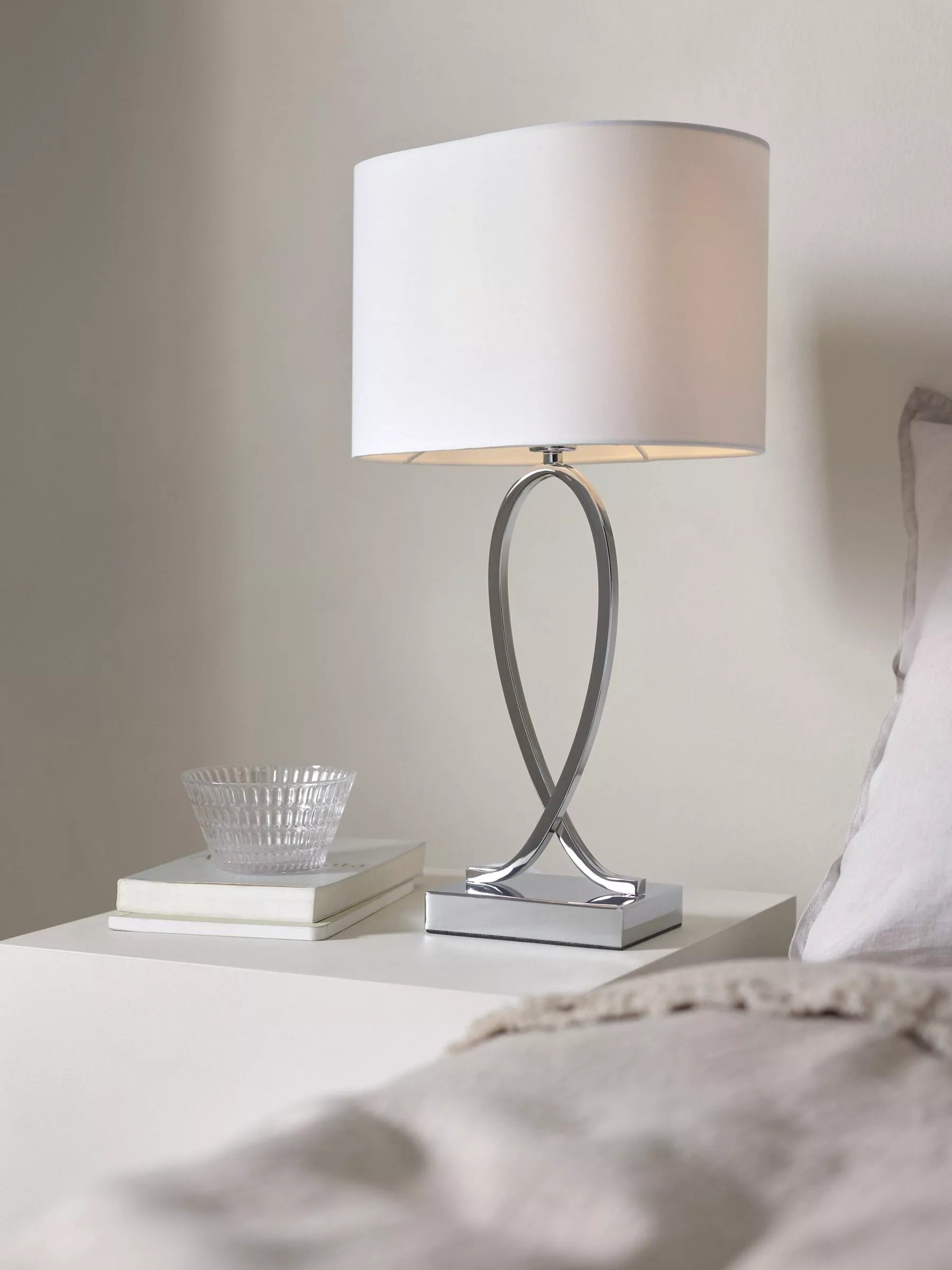 John Lewis Tom Touch Table Lamp Chrome (British brand)