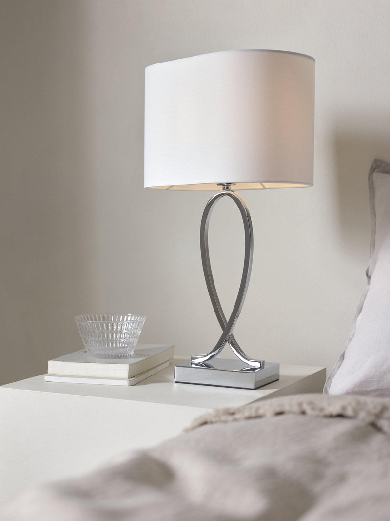 John Lewis Tom Touch Table Lamp Chrome (British brand)