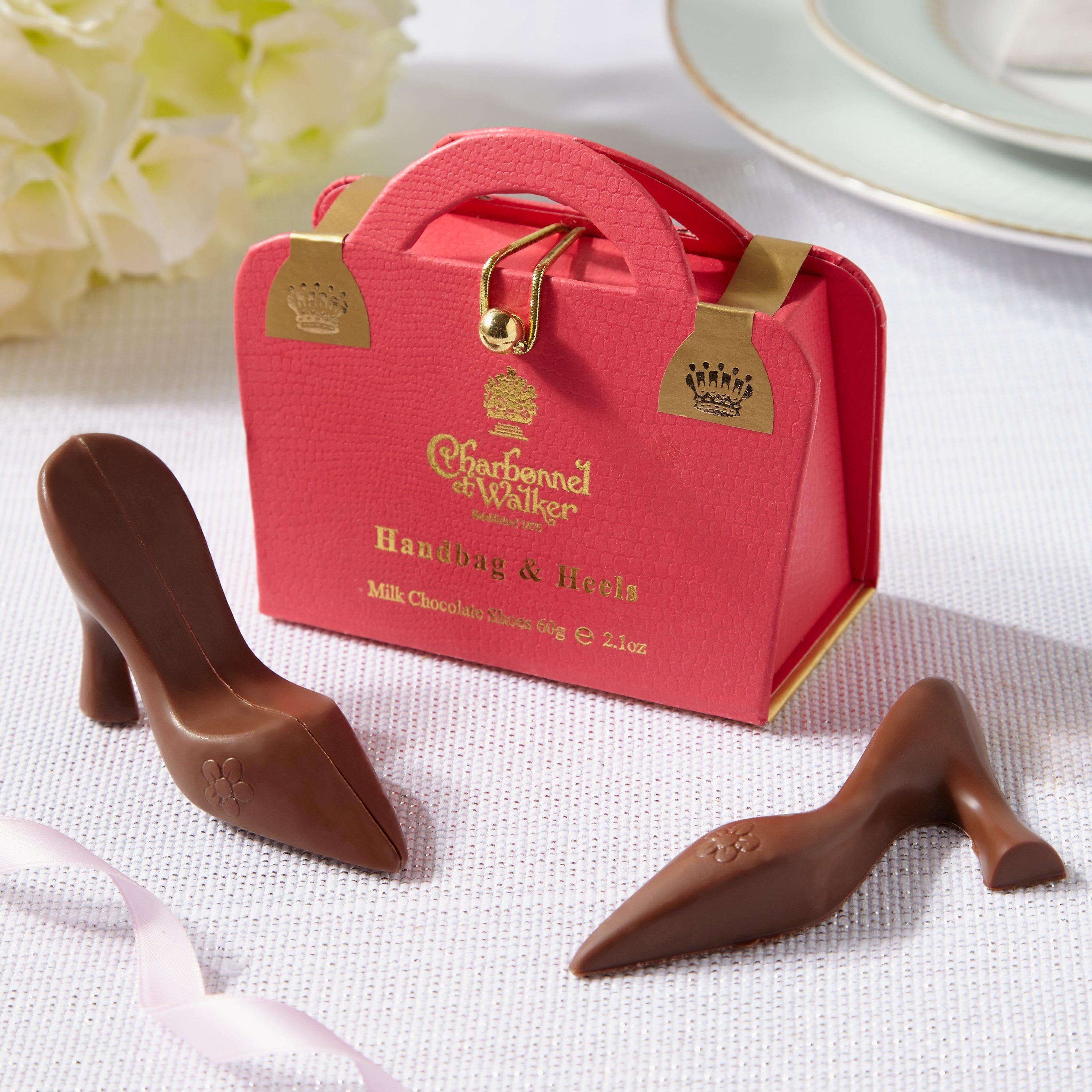 Charbonnel et Walker milk chocolate handbag and heels gift set 60g - British product