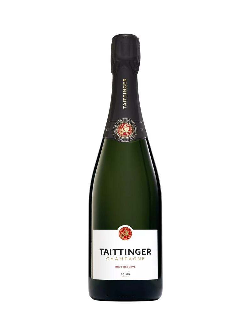 Taittinger Brut NV champagne and glasses gift set, 75cl (British brand)