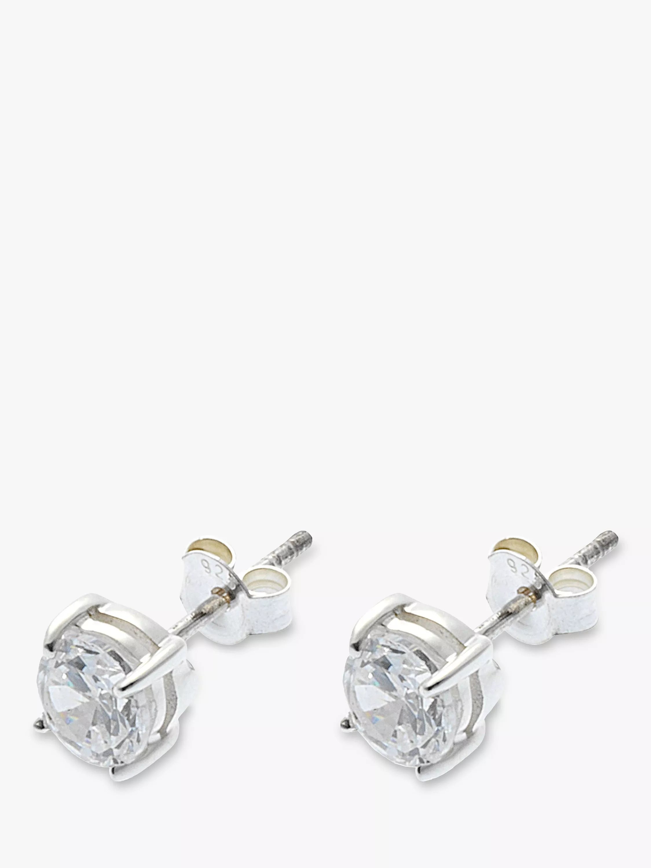 Nina B cubic zirconia stud earrings 0.6cm, UK version