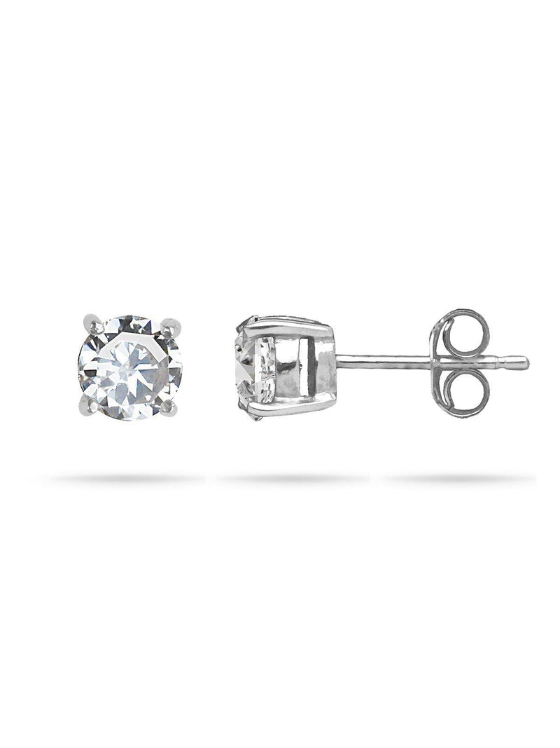Nina B cubic zirconia stud earrings 0.6cm, UK version