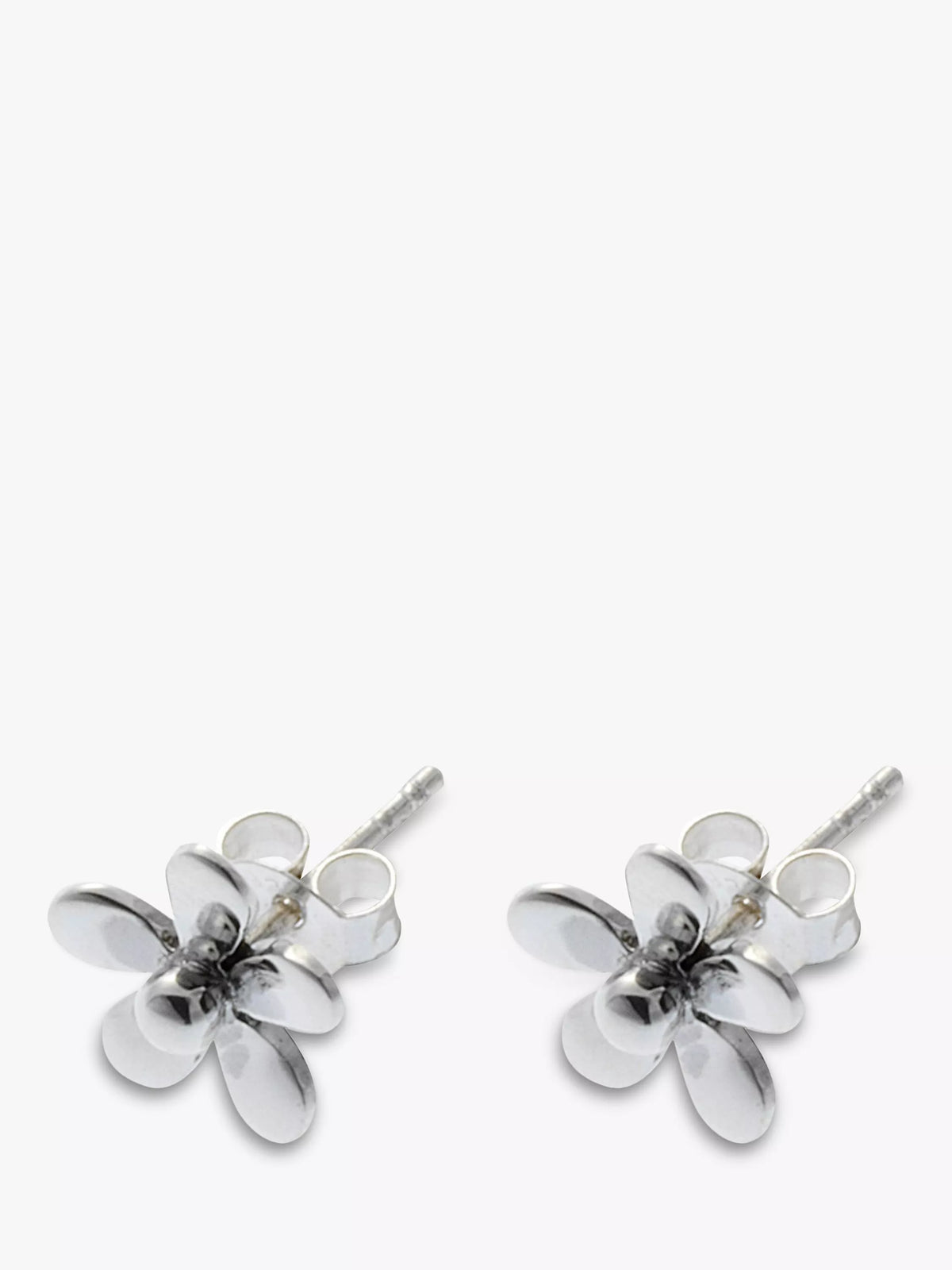 Nina B silver flower stud earrings 0.95cm, imported from the UK
