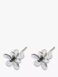 Nina B silver flower stud earrings 0.95cm, imported from the UK