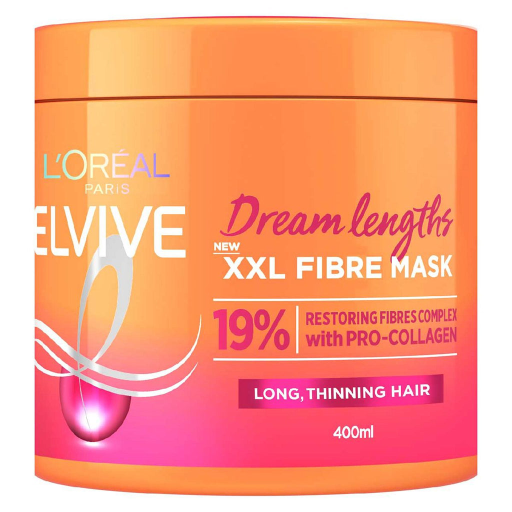 L'Oreal Paris Elvive Dream Lengths XXL Fibre Mask for Long, Damaged Hair 400ml