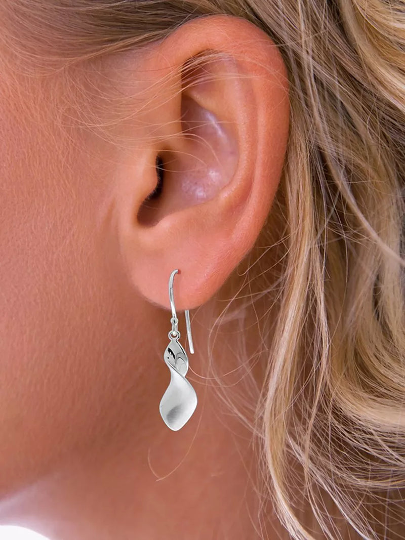 Nina B sterling silver drop earrings 3.5cm (British brand)