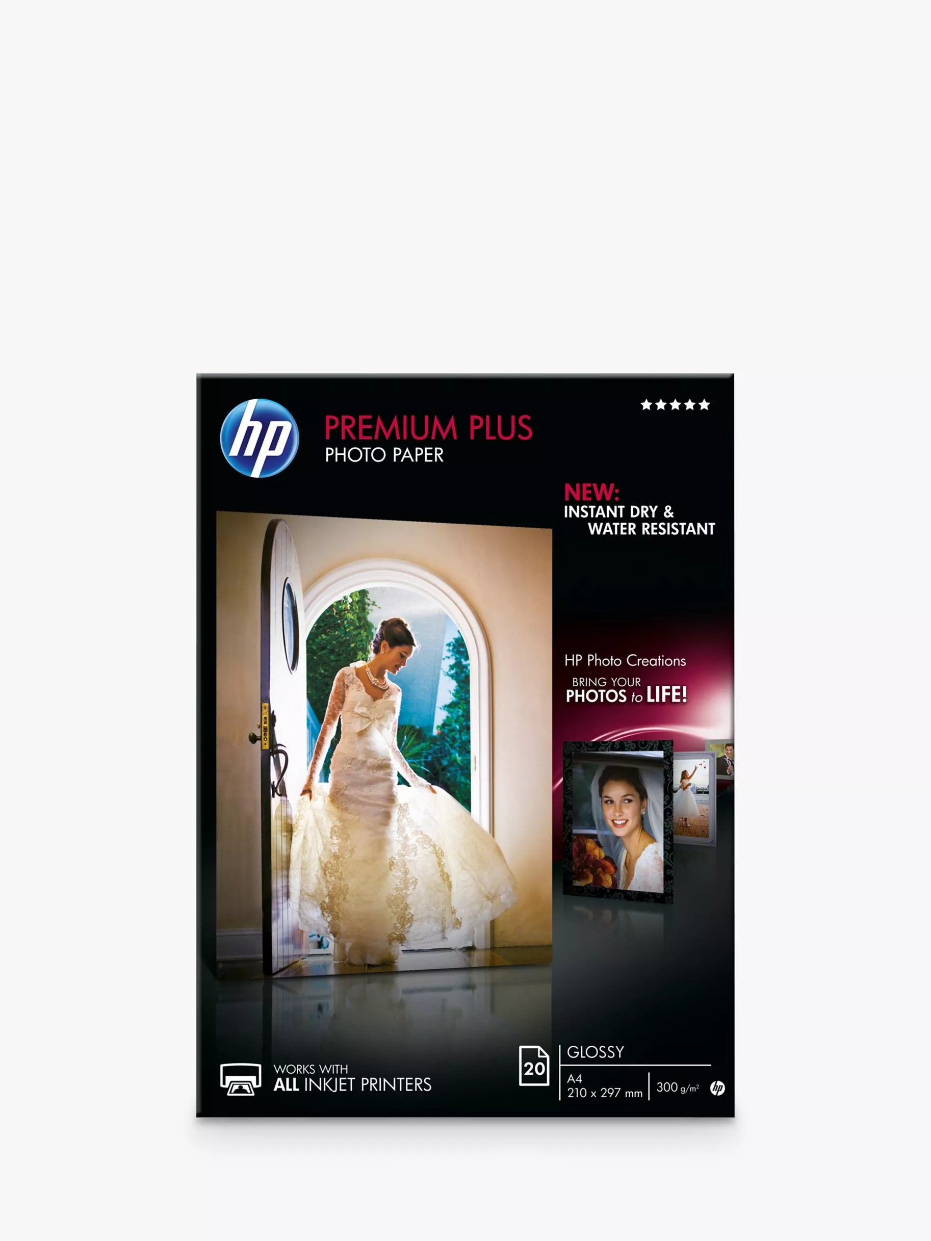 HP Premium Plus Photo Paper A4 20 sheets, imported from the UK