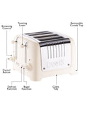 Dualit 4 Slice Lite Toaster in white - British product