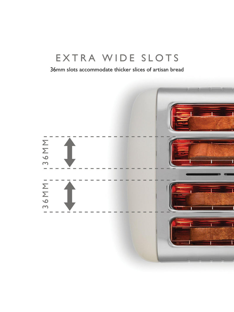 Dualit 4 Slice Lite Toaster in white - British product
