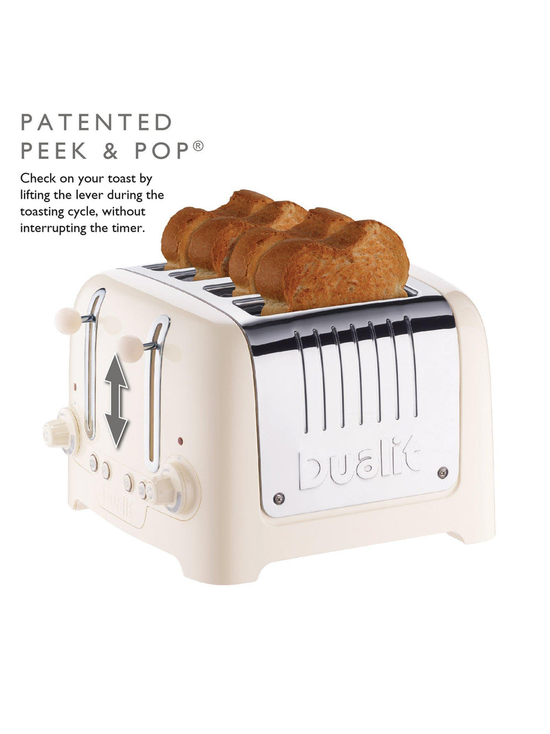 Dualit 4 Slice Lite Toaster in white - British product