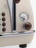 De'Longhi 4-slice vintage icona toaster in cream - British product