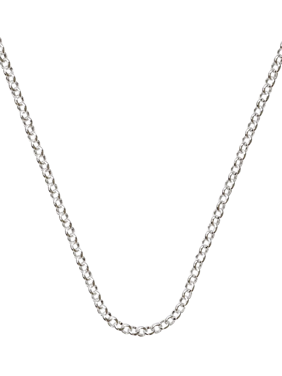 Nina B unisex silver Belcher chain 45cm - British product