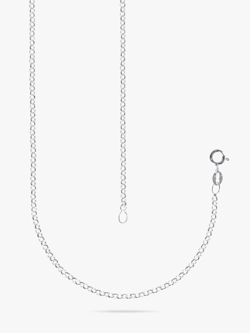 Nina B unisex silver Belcher chain 45cm - British product