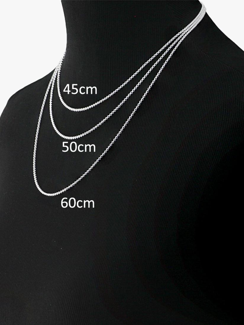 Nina B unisex silver Belcher chain 45cm - British product